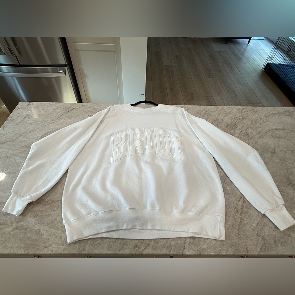 The Bar White 'Bride' Crewneck Sweatshirt
